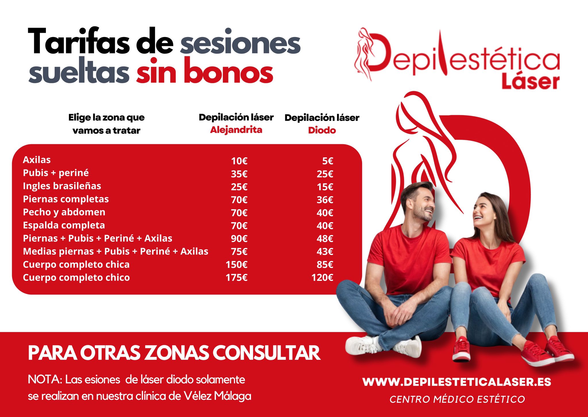 sesion depilacion laser precio